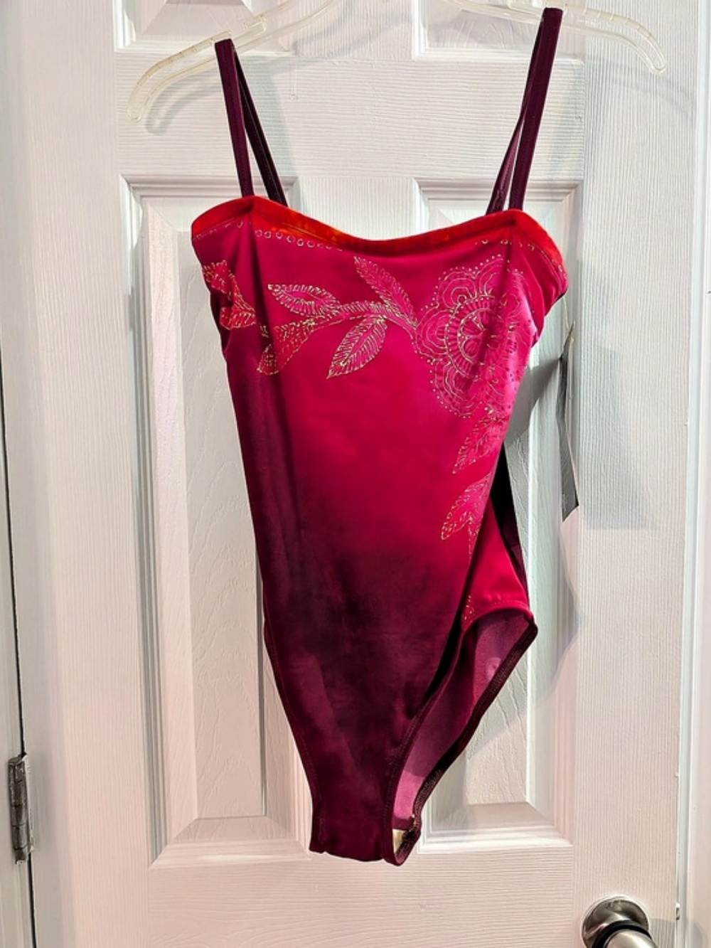 Vintage Roxanne Perfect Fit Paisley One-Piece Swimsuit Size 10 (34 B)